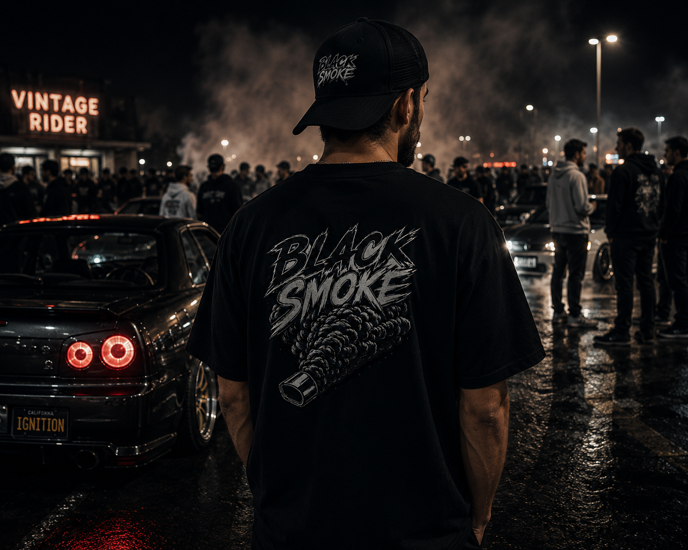 BLACK SMOKE — T-Shirt Oversize 💨