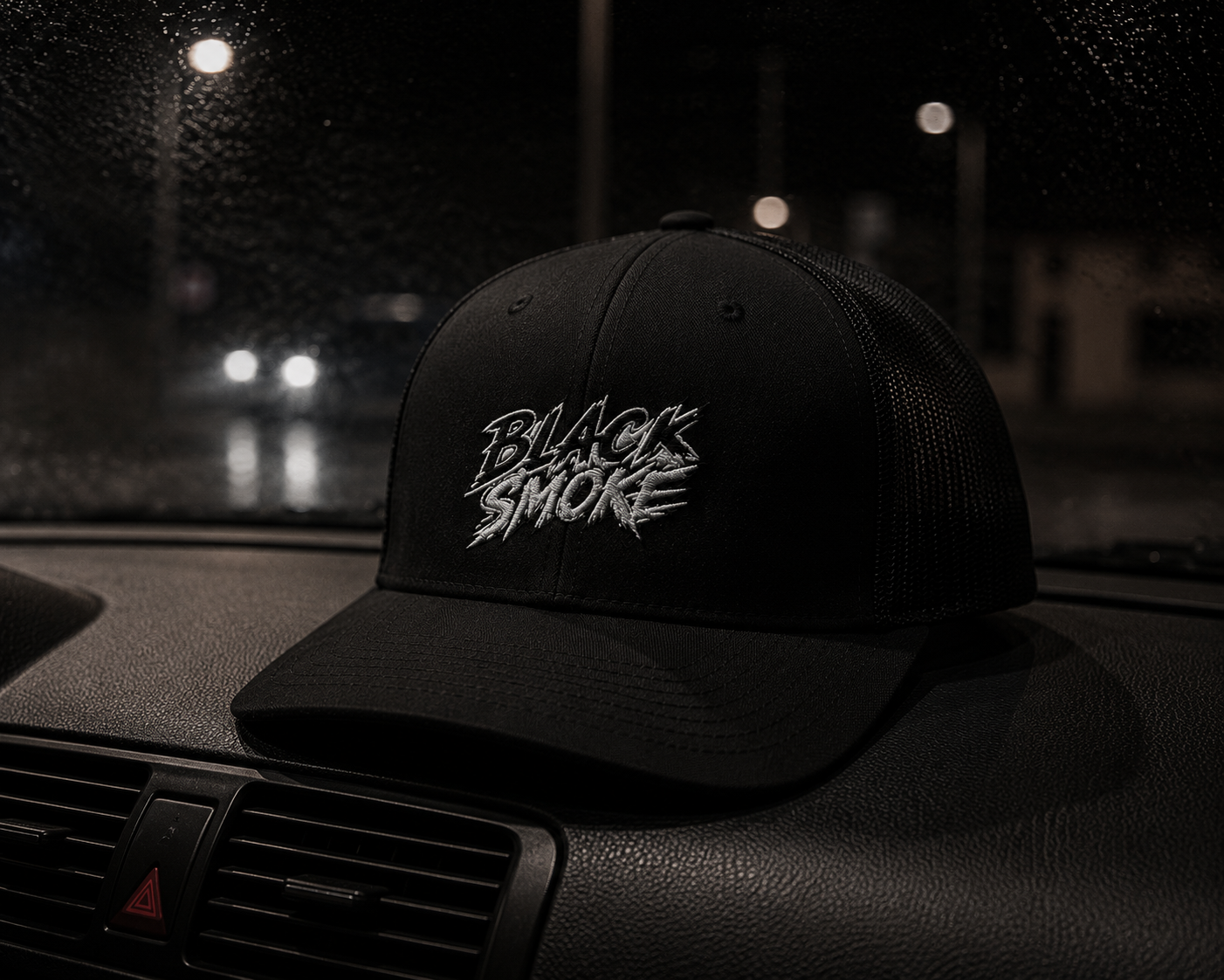 BLACK SMOKE — Casquette Trucker💨