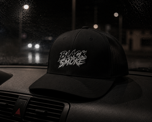 BLACK SMOKE — Casquette Trucker💨