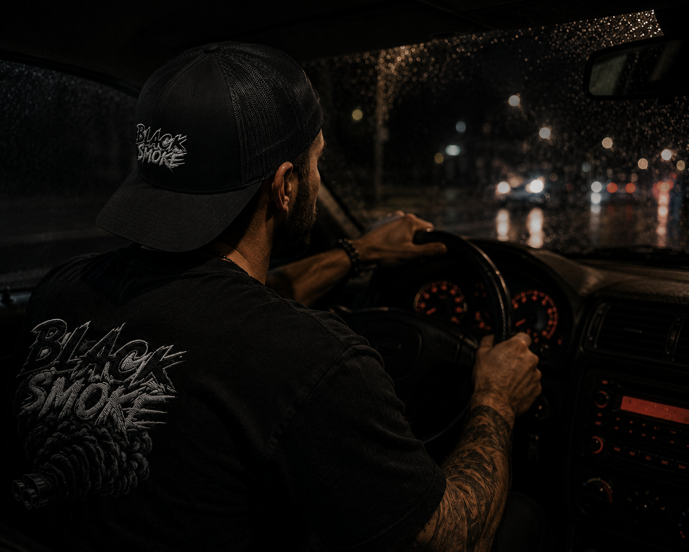 BLACK SMOKE — Casquette Trucker💨