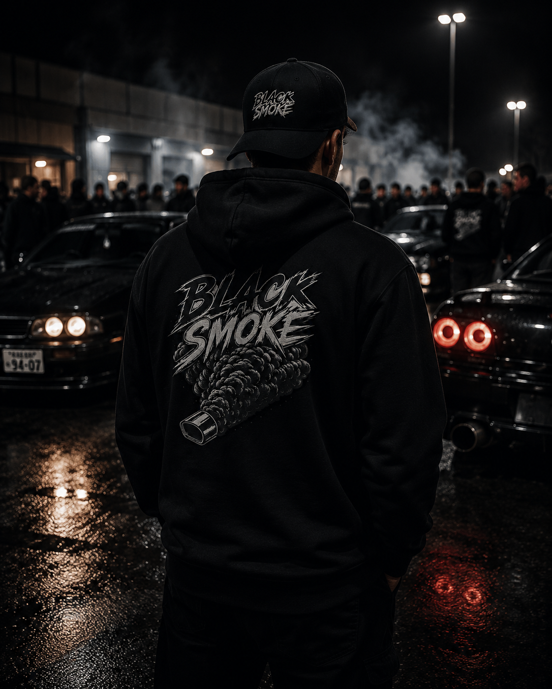 BLACK SMOKE — Hoodie Oversize💨