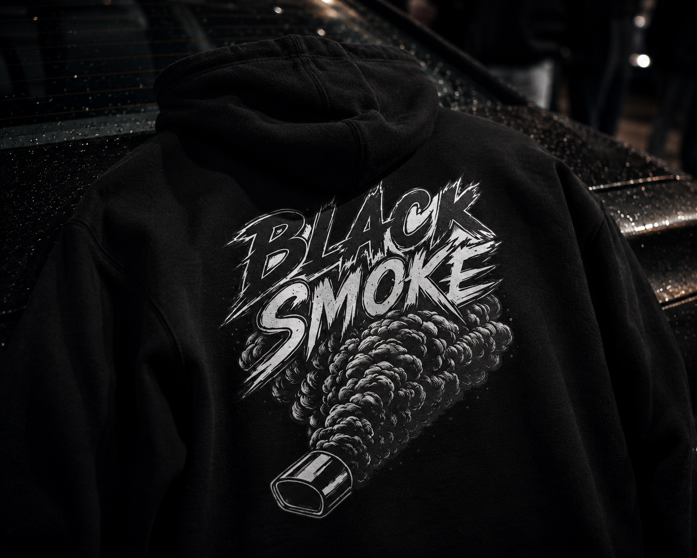 BLACK SMOKE — Hoodie Oversize💨