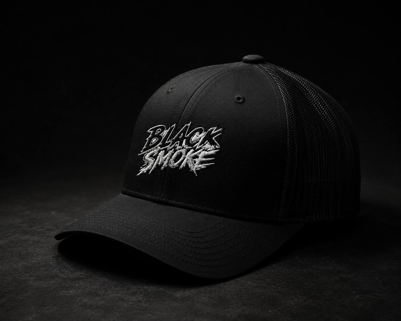 BLACK SMOKE — Casquette Trucker💨